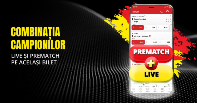 Combină meciuri LIVE și Pre-Meci pentru câștiguri Cât CASA