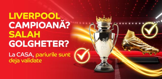 Casa Pariurilor Plătește în Avans Peste 900 de Bilete pe Pronosticul 'Liverpool Câștigă Campionatul și Salah Iese Golgheter'